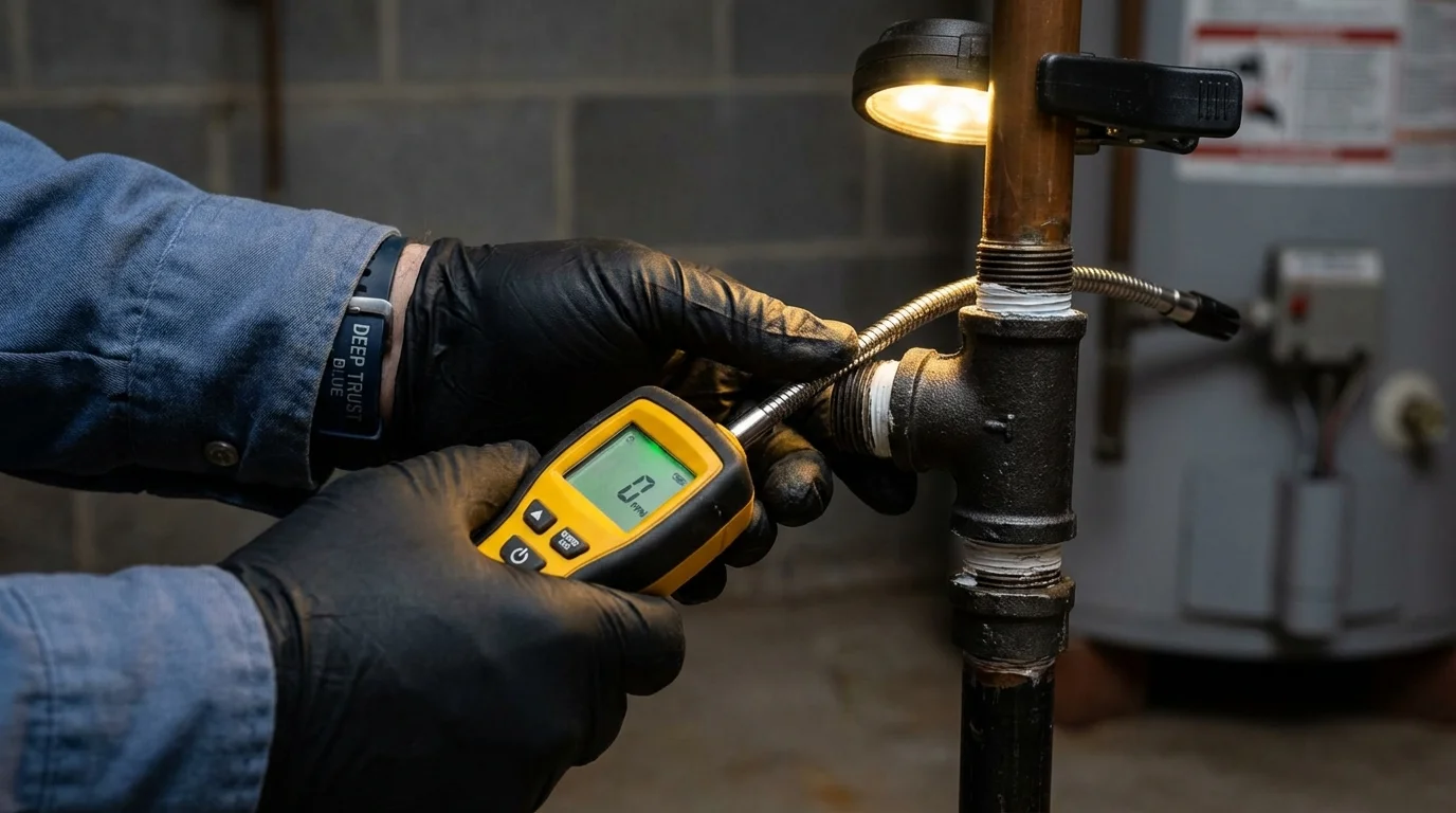 Gas leak detection with electronic sniffer by Johns Plumbing LLC in Temple City