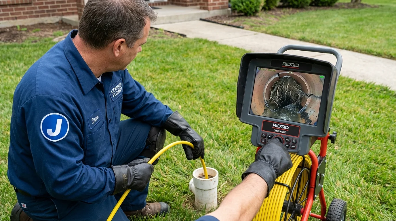 Sewer camera inspection being performed by Johns Plumbing LLC in Temple City